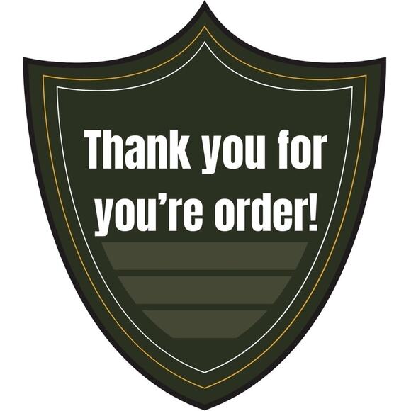 Handmade Military Patch Thank You Stickers 1000 Count - Picture 1 of 7